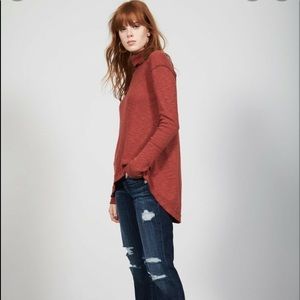 We The Free Split Back Turtleneck Sweater